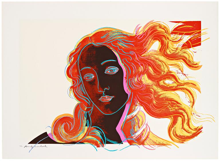 Andy Warhol, "Venus", ur: "Details of renaissance paintings (Sandro Botticelli, Birth of Venus, 1482)".