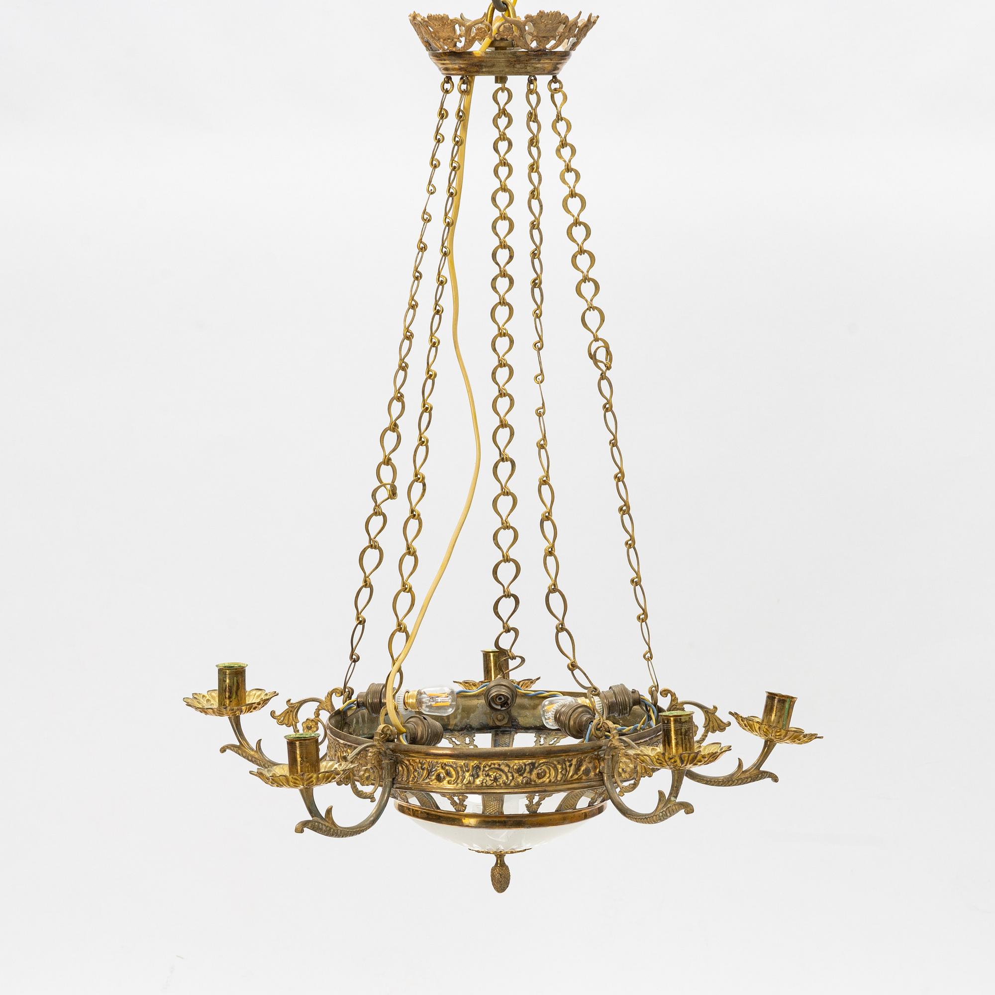 A chandelier, late 19th Century.
