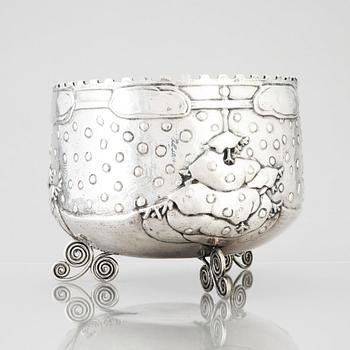 Olga Lanner, an Art Nouveau silver flower pot, Stockholm 1916.