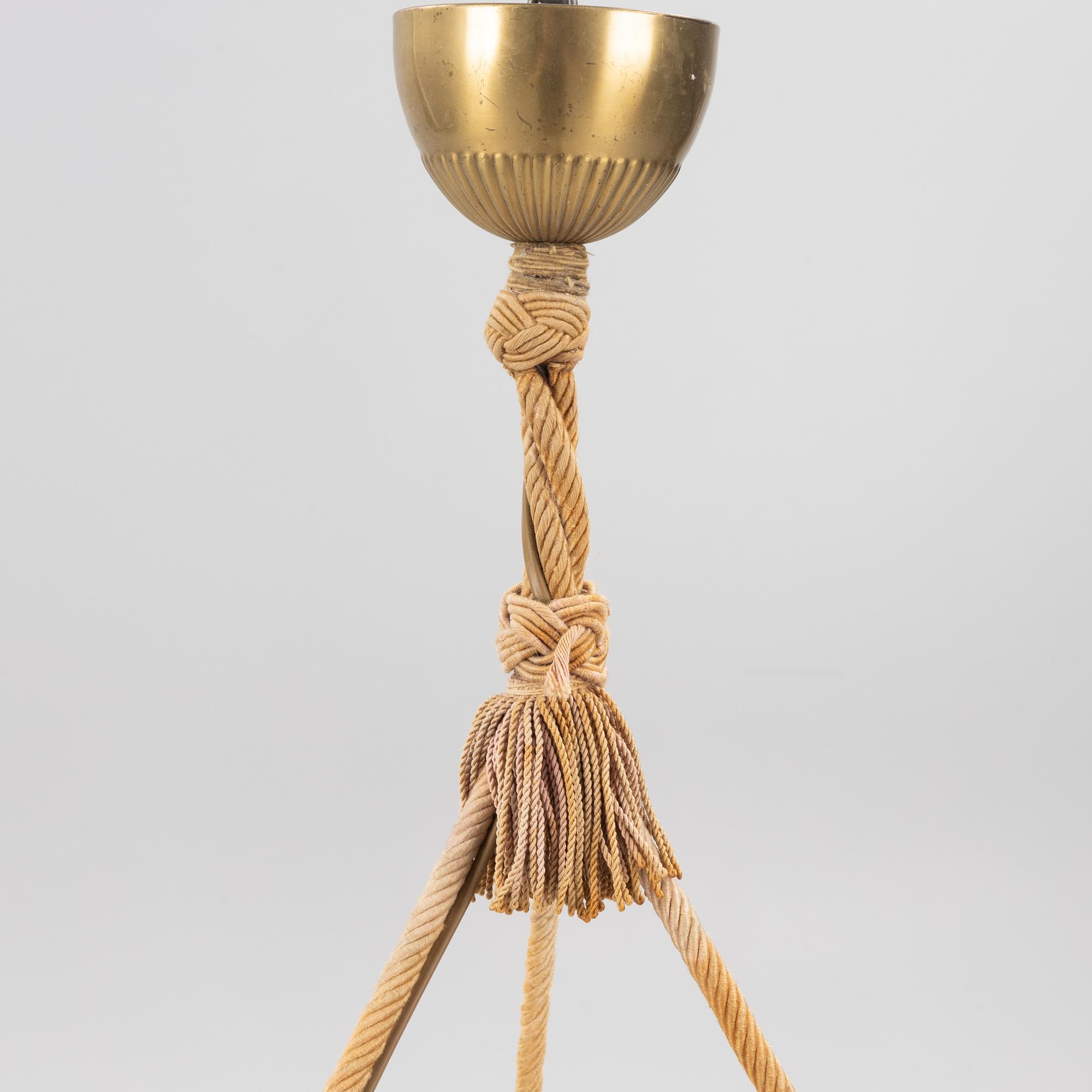 An alabaster ceiling lamp, 1920's.