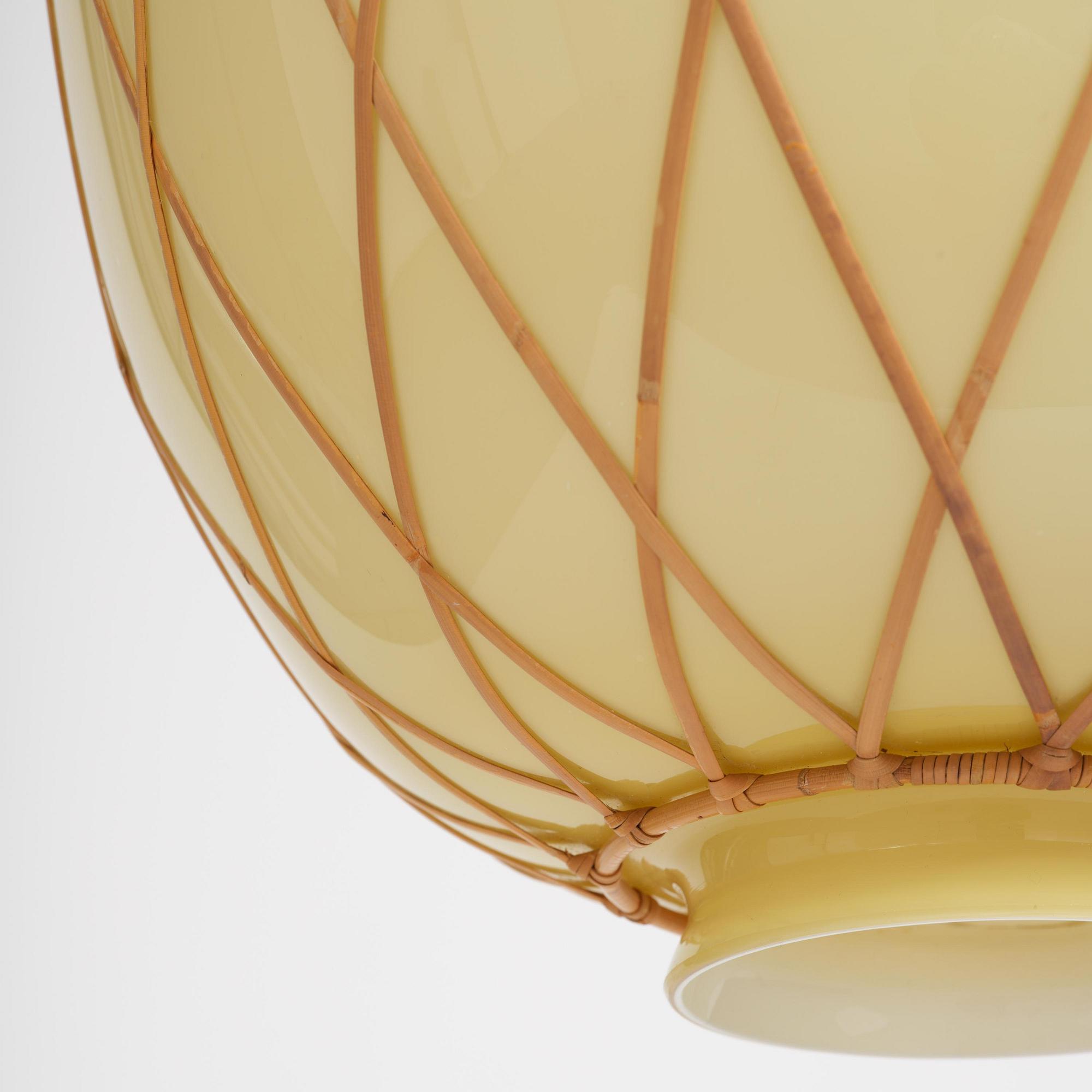 Harald Notini, a pair of ceiling lamps model 11555, Arvid Böhlmarks Lampfabrik, Stockholm, 1940s.