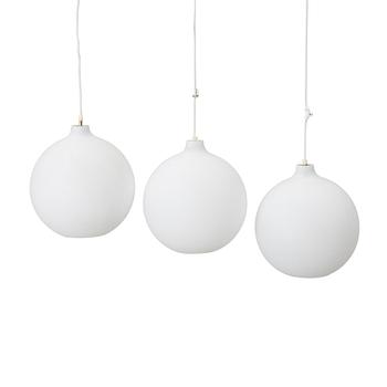 Vilhelm Wohlert, Ceiling lamps, 3, “Satellit” for Louis Poulsen, Denmark, late 20th century.