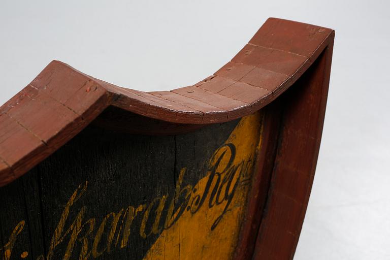 A wooden board for a soliders home, 19th century.