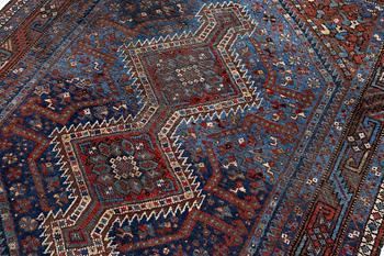 A Khamseh rug, antique, c. 192 x 155 cm.