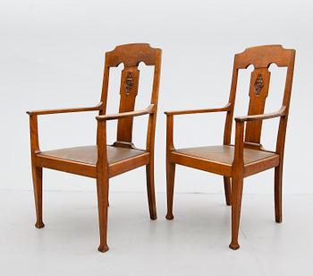 KARMSTOLAR, 1 par, jugend, 1900-talets början.