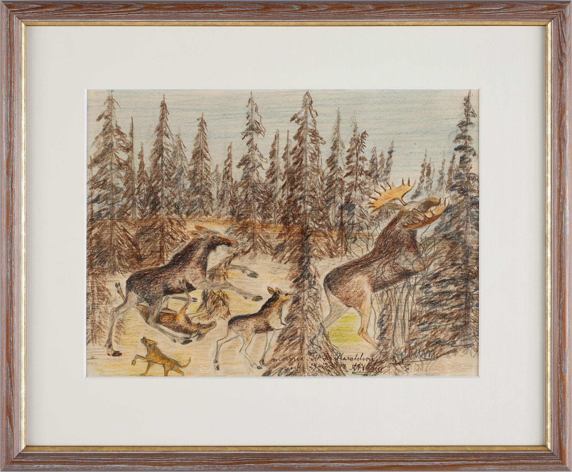 NILS NILSSON SKUM, blandteknik, sign o dat 1947.