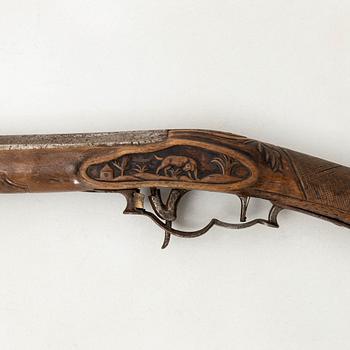 Hammerlock rifle, 19th century.