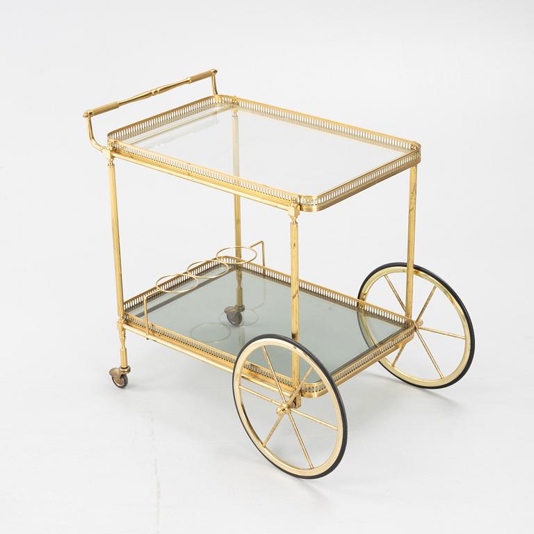 A serving trolley, late 20th century.