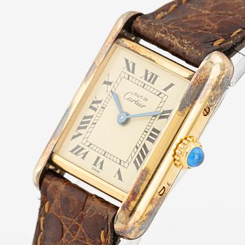 must de Cartier, Tank, armbandsur, 20,5 x 20 (28) mm.