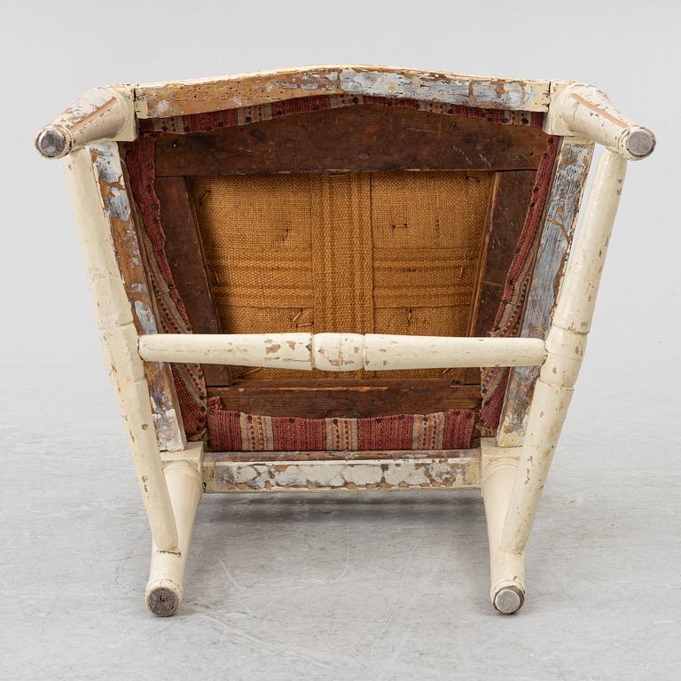 A Gustavian chair, end of the 18th century.