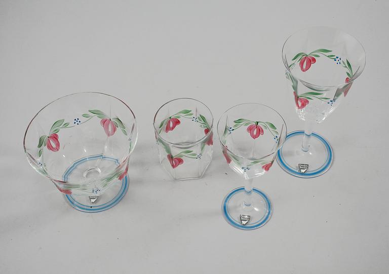 GLASSERVIS, 25 delar, "Maja", Eva Englund, Orrefors, sent 1900-tal.