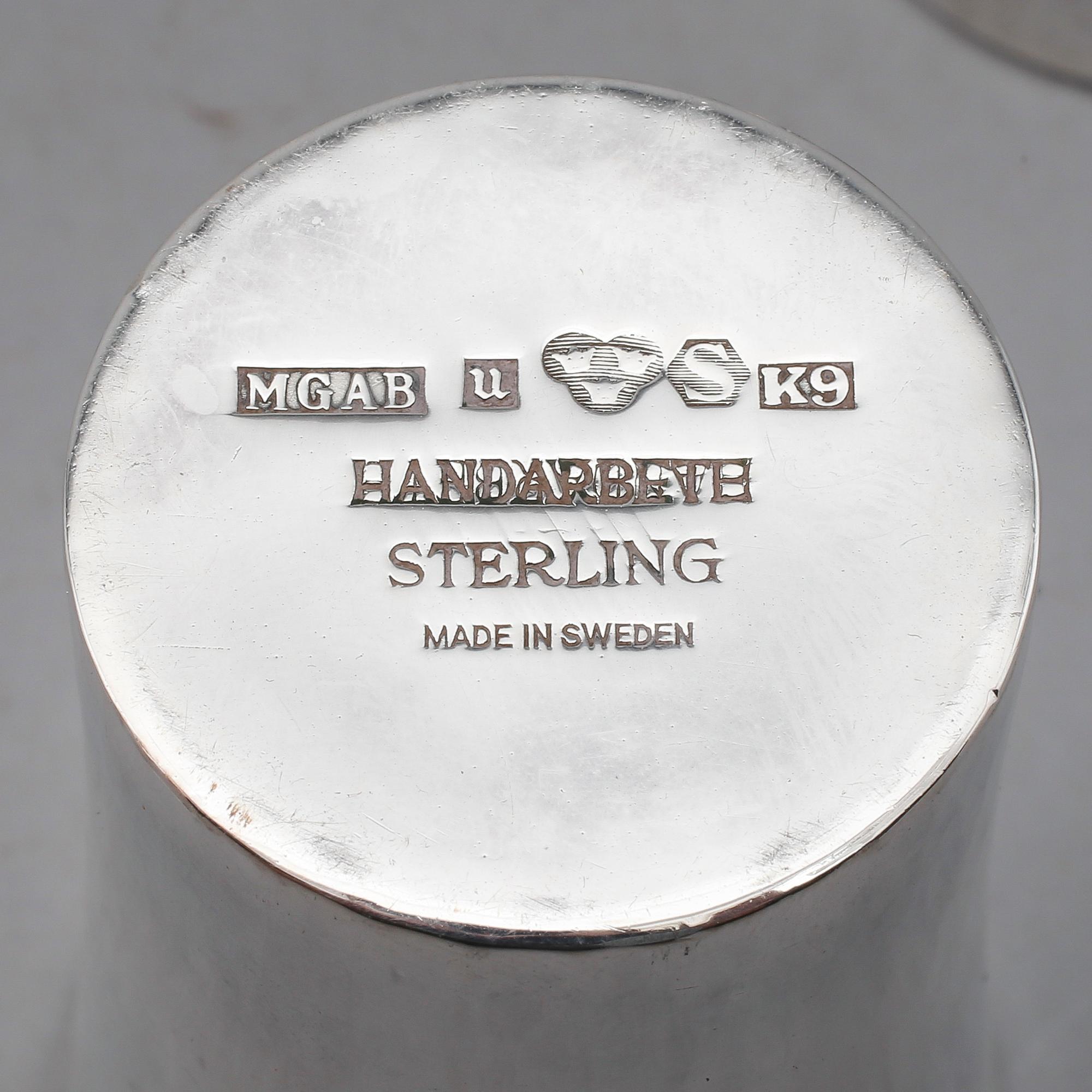 SILVERFÖREMÅL, 7 delar, svenska stämplar, 1900-talets andra hälft. Vikt ca 494 gram.