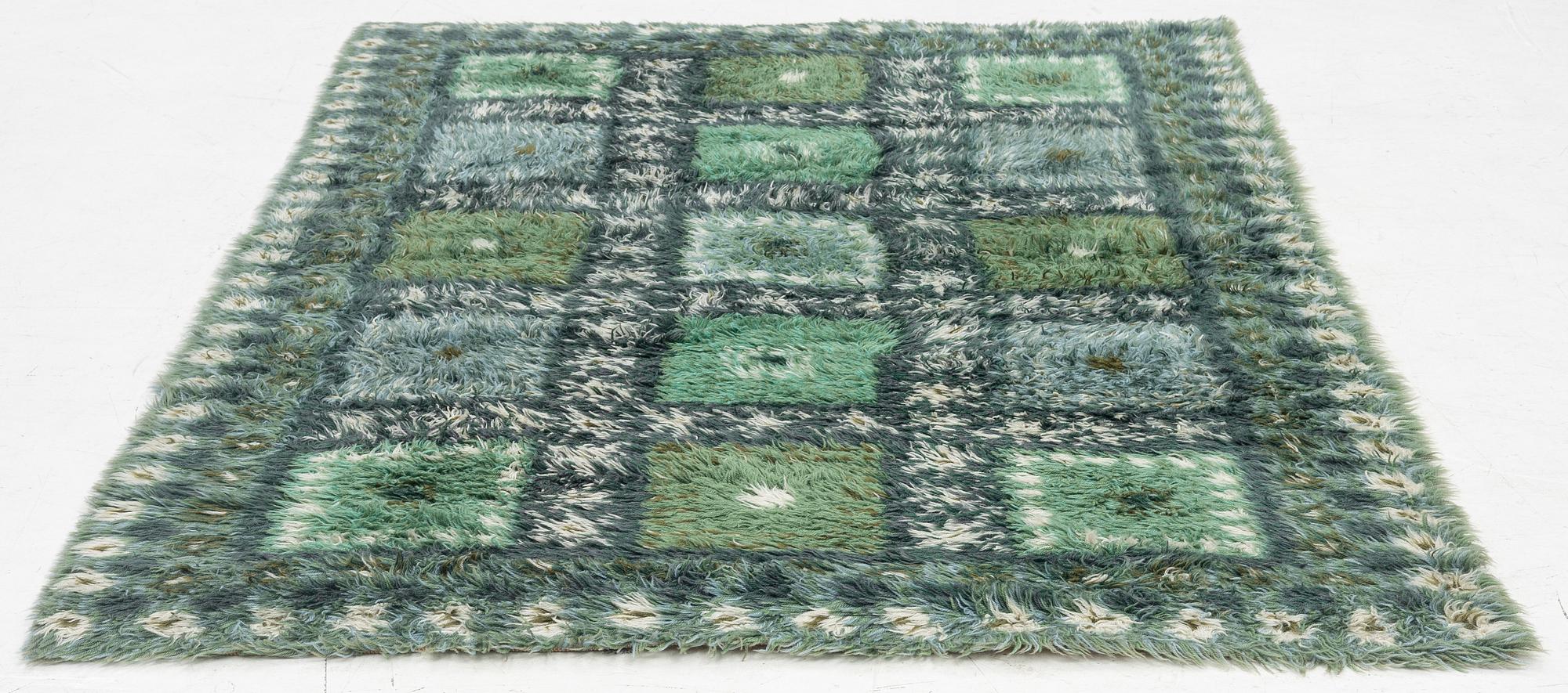 Marianne Richter, a machine made knotted pile, "Ulvåsa", Östergyllen, c. 200 x 137 cm.