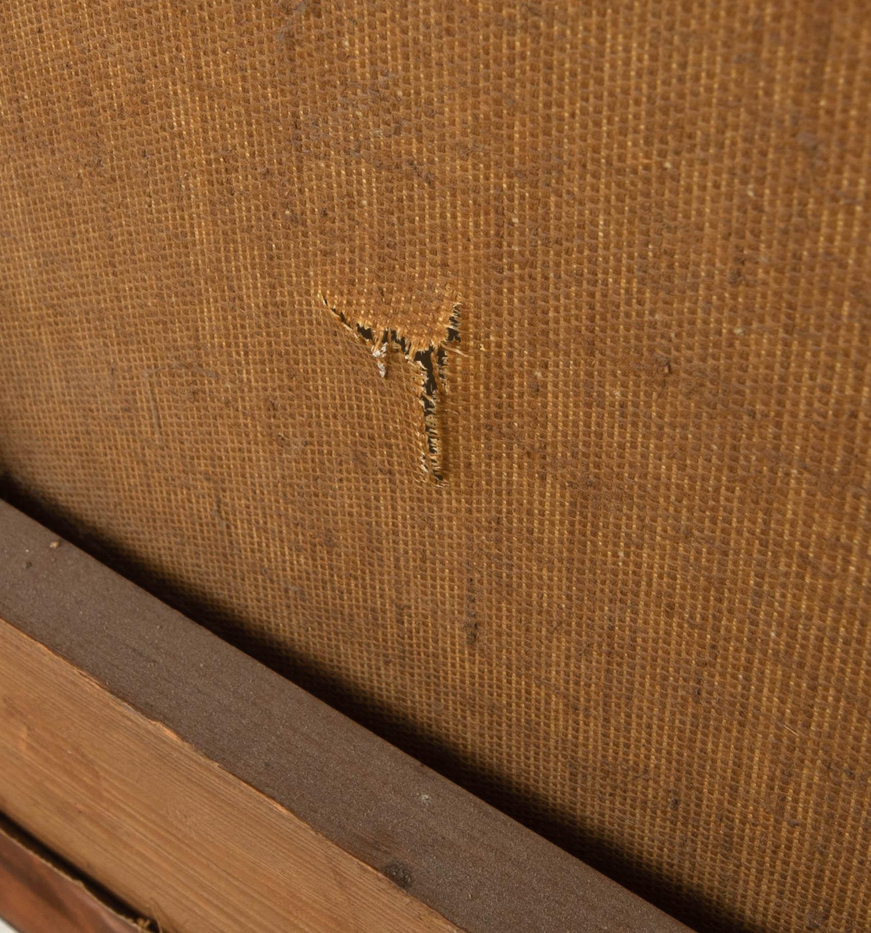 Axel Borg, Winter landscape with a moose family.