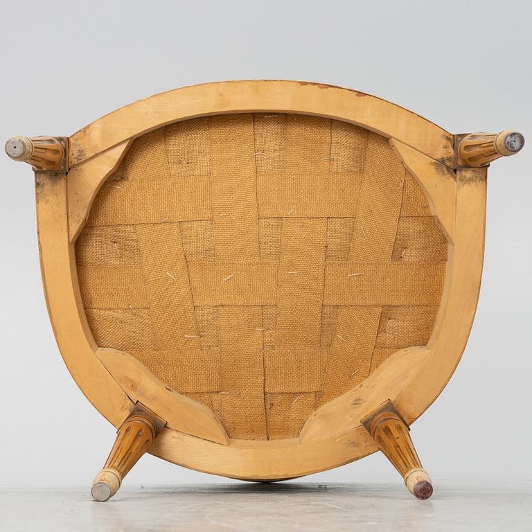 Armchairs, a pair in the Louis XVI style, first half of the 20th century.