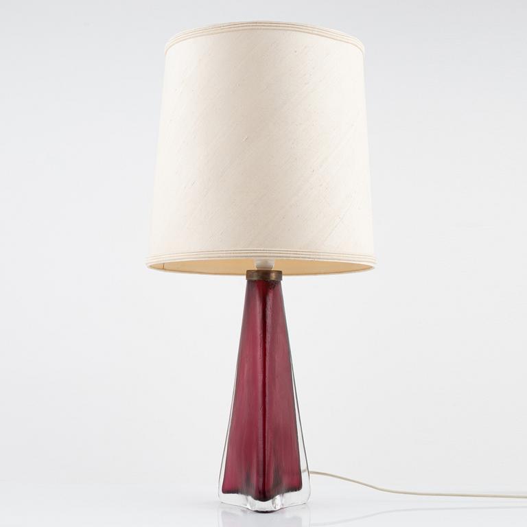 Carl Fagerlund, bordslampa, glas, Orrefors, 1960-tal.