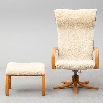 JAN EKSTRÖM, fåtölj med fotpall, "Gazell", Conform.