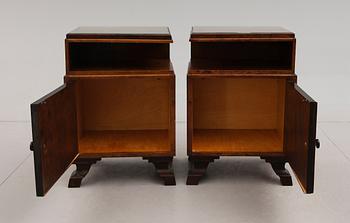 SÄNGBORD, 1 par, art déco, 1900-talets första hälft.