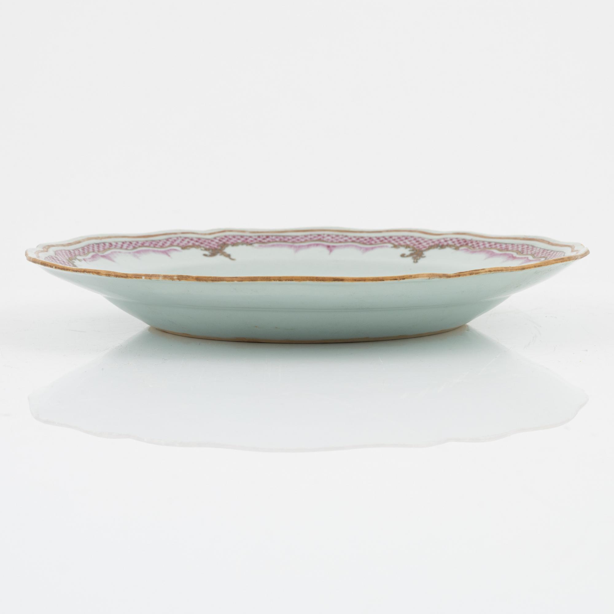 Ten Famille Rose porcelain pieces, China, Qing Dynasty, Qianlong (1736-95).