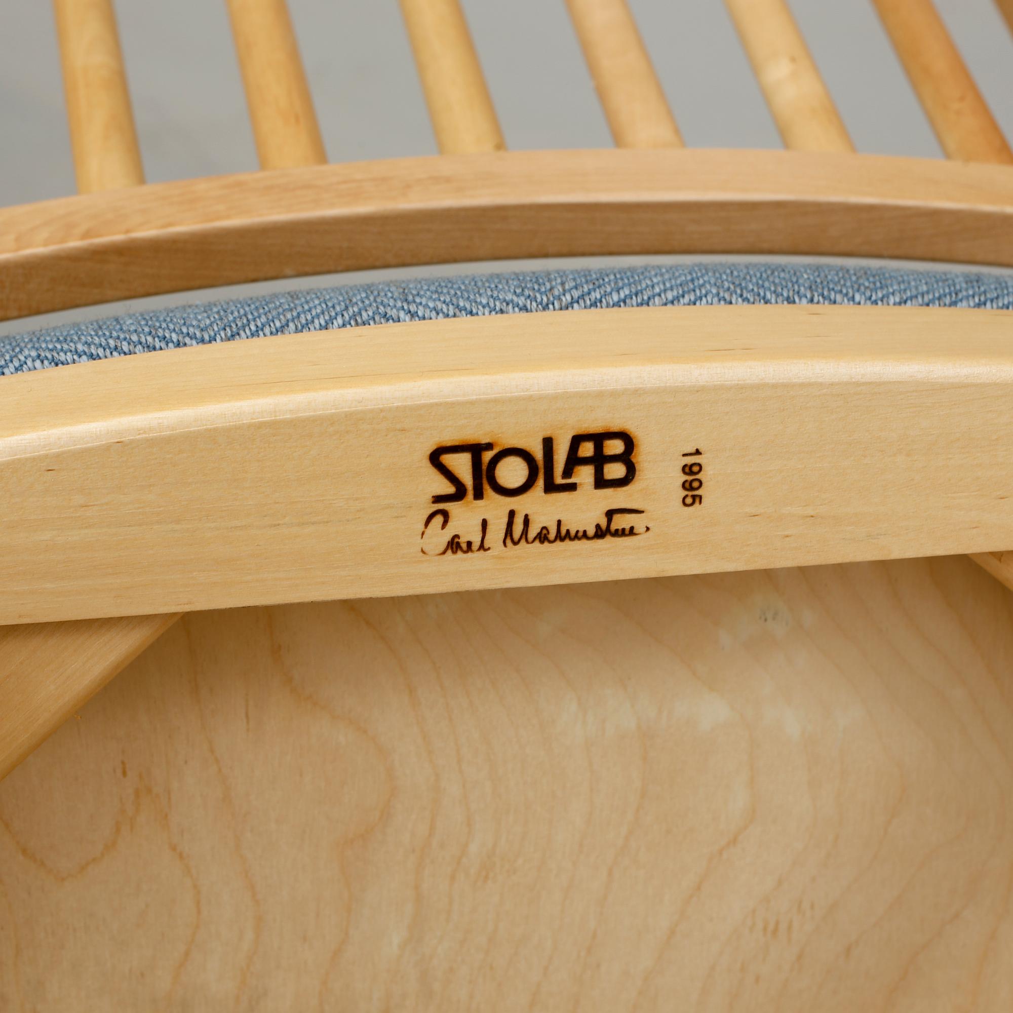 KARMSTOLAR, ett par, "Talavid", Carl Malmsten, Stolab, 1995.