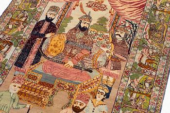 An antique pictoral Tabriz, Northwestern Persia, c. 218 x 148 cm.