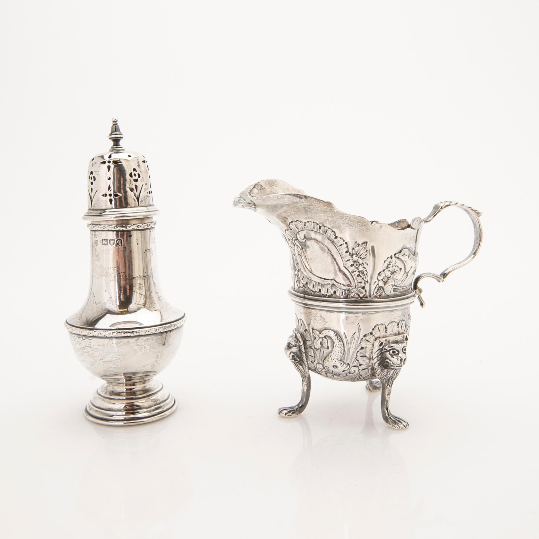 Parti silver, 5 delar, England, London, 1900-tal.
