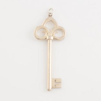 Tiffany & Co, key pendant, sterling silver.