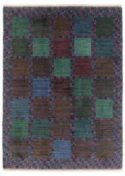 257. Barbro Nilsson, a 'Gröningen, mörk' carpet, knotted pile, c. 266 x 182 cm, signed AB MMF BN.