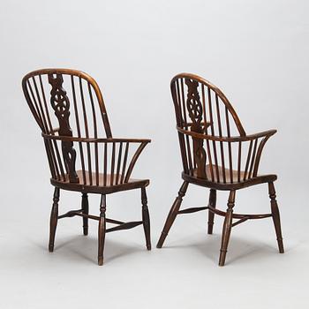 Four 'Windsor-chairs turn of 20th century.