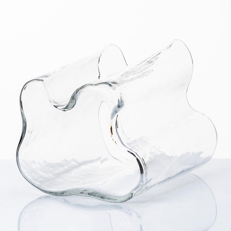 Alvar Aalto, a "model 3031" mould blown glass vase, Iittala, Finland, probably 1960-70's.