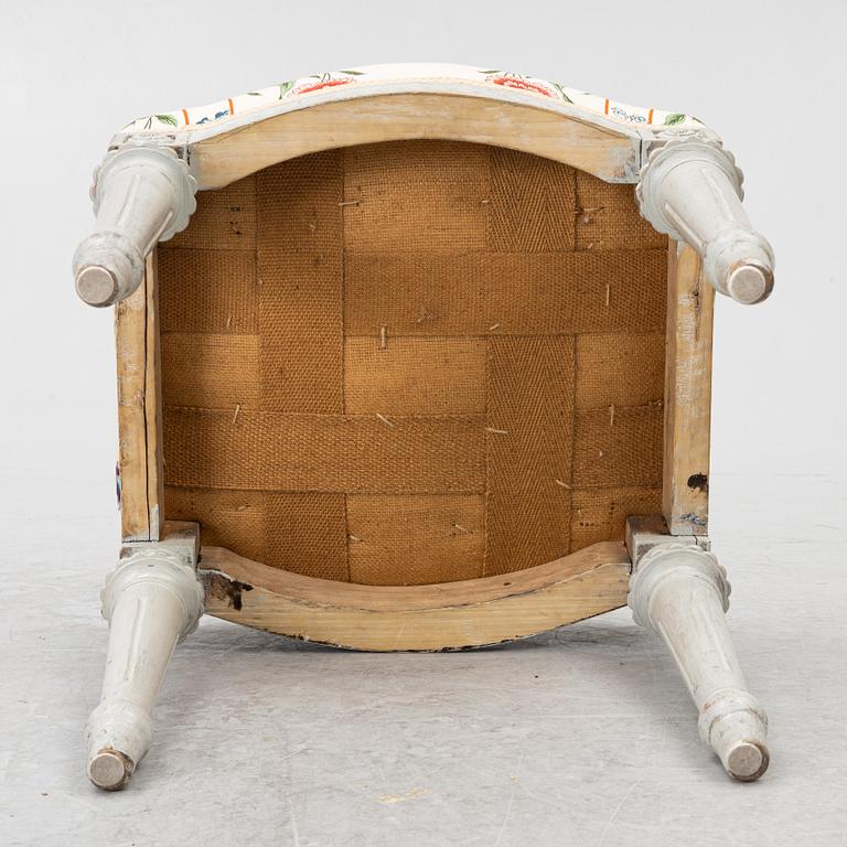 A Swedish late 18th century stools, Gustavian.