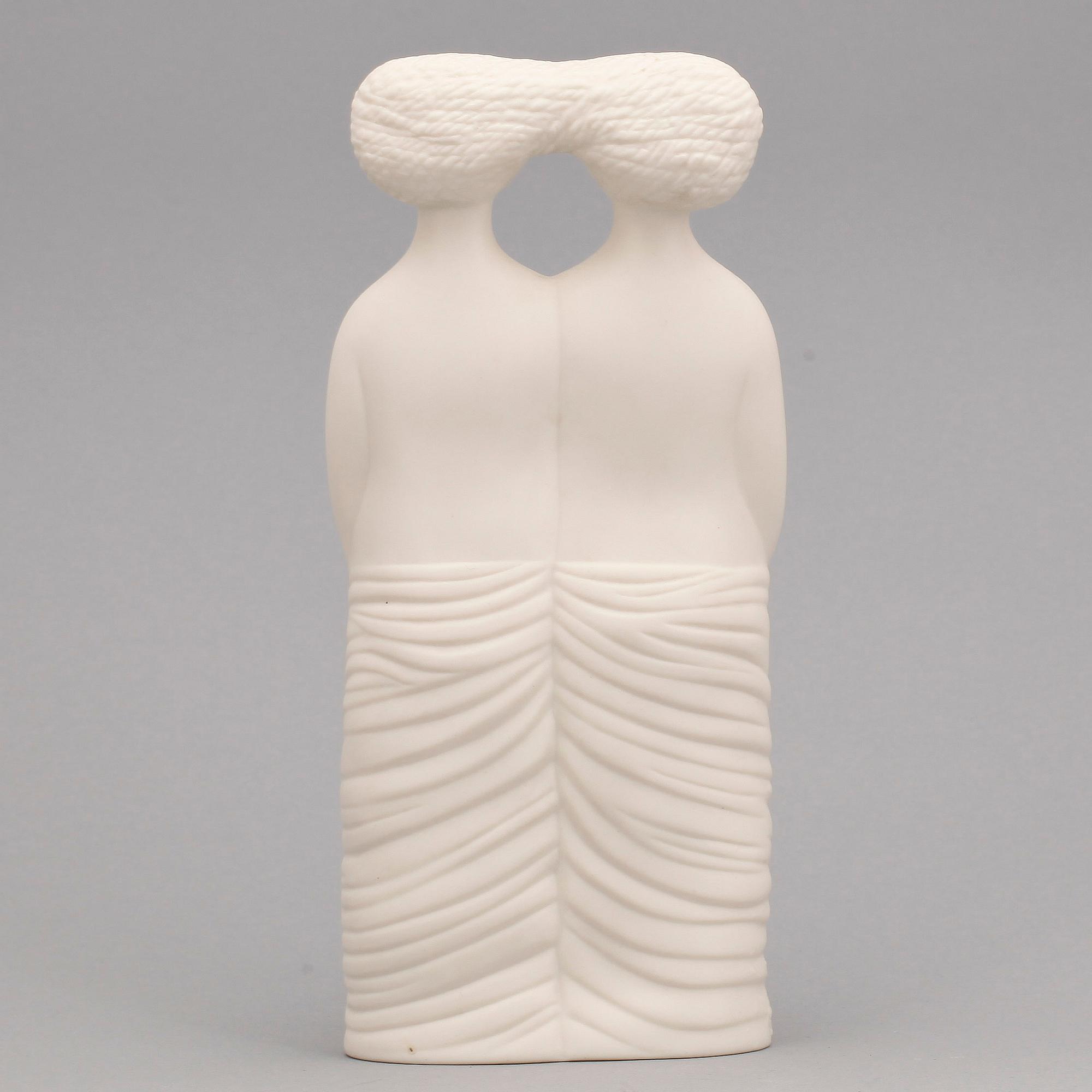STIG LINDBERG, figurin, parian, "Tvillingarna" ur serien Figurin, Gustavsberg.