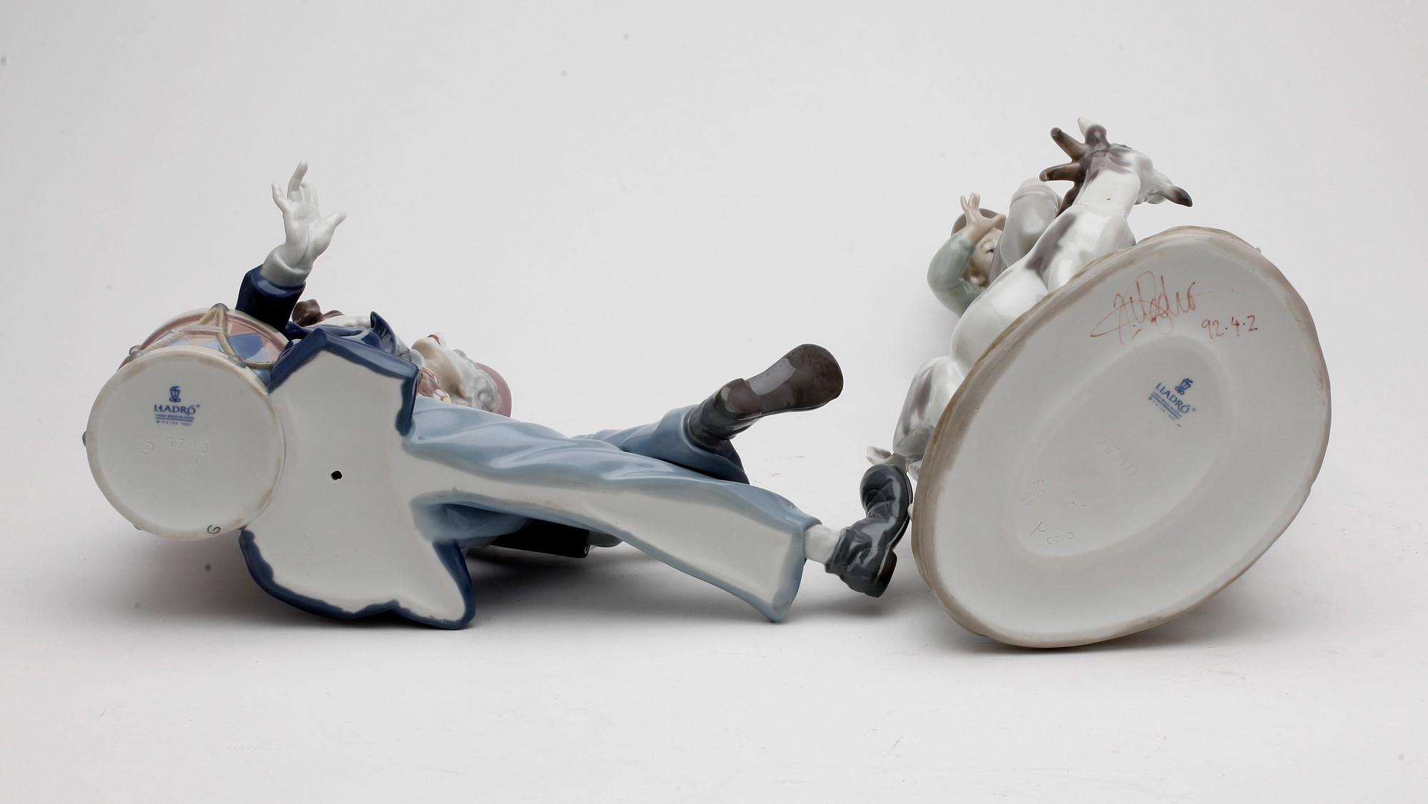 FIGURINER, 2 st, porslin, Lladro, 1900-tal.