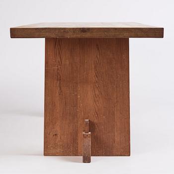 Axel Einar Hjorth, a stained pine 'Lovö' table, Nordiska Kompaniet, Sweden 1930s.