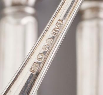 BESTICK, 20 delar, silver, GAB, Stockholm 1920-tal. Total vikt med stålblad ca 1000 gram.