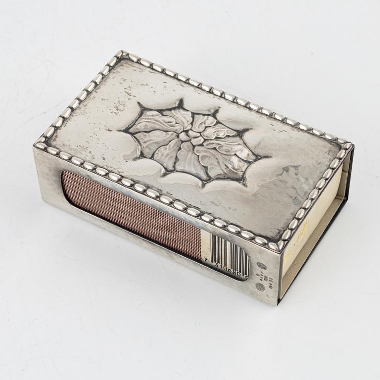 Georg Jensen, matchbox cover, silver, Denmark 1919.