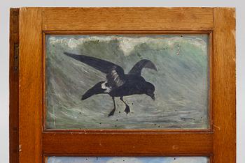 A folding screen, late 19th century.