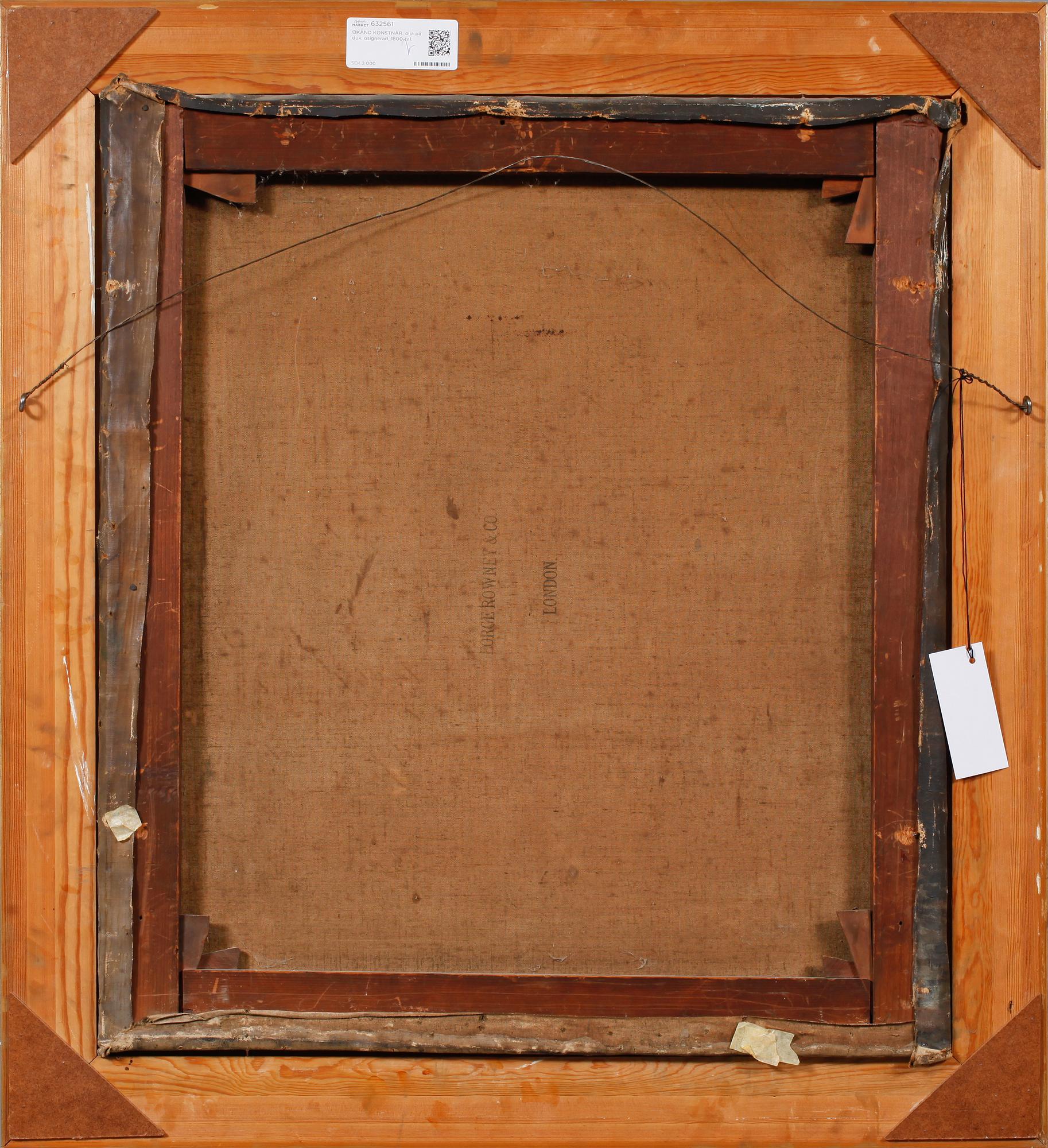 OKÄND KONSTNÄR, olja på duk, osignerad, 1800-tal.