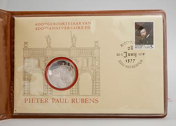 MEDALJER, 26+1 delar, sterlingsilver, Peter Paul Rubens, efter, Franklin Mint, 1977. Totalvikt ca850g.