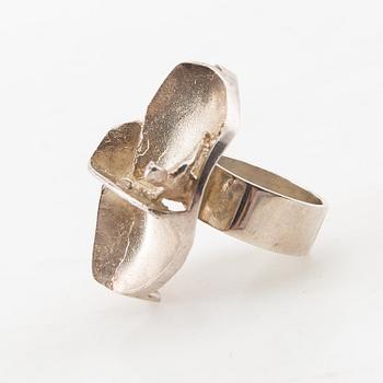 Björn Weckström, ring "Jaaras dröm", sterlingsilver, Lapponia, 1969.