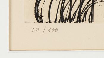 Hans Hartung, etsning, 1973, signerad och numrerad 32/100.