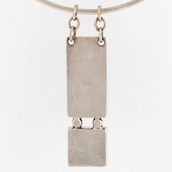 Necklace with pendant, D.S Denmark, silver with sodalite.