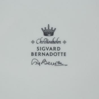 Sigvard Bernadotte, servis, 52 delar porslin, "Marianne Royal Blue "Christineholm/Fyrklövern, Millenniumserien 2000.