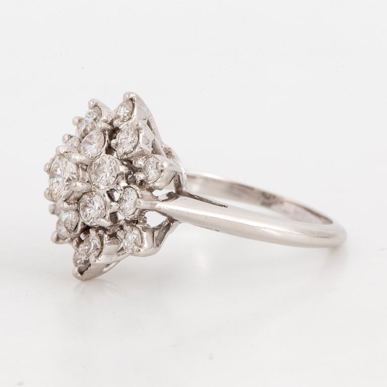 Brilliant-cut diamond ring, ca 1,20 ct.