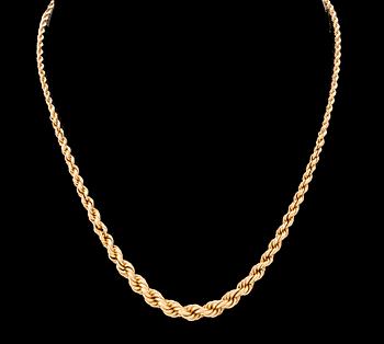 An 18K gold cordell necklace.
