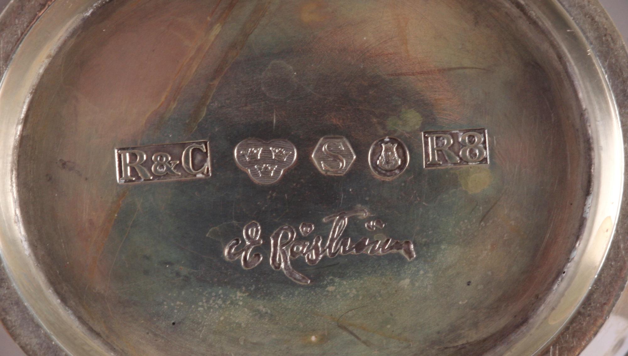 KAFFESERVIS, 3 delar, silver, Erik Råström, Stockholm 1943.