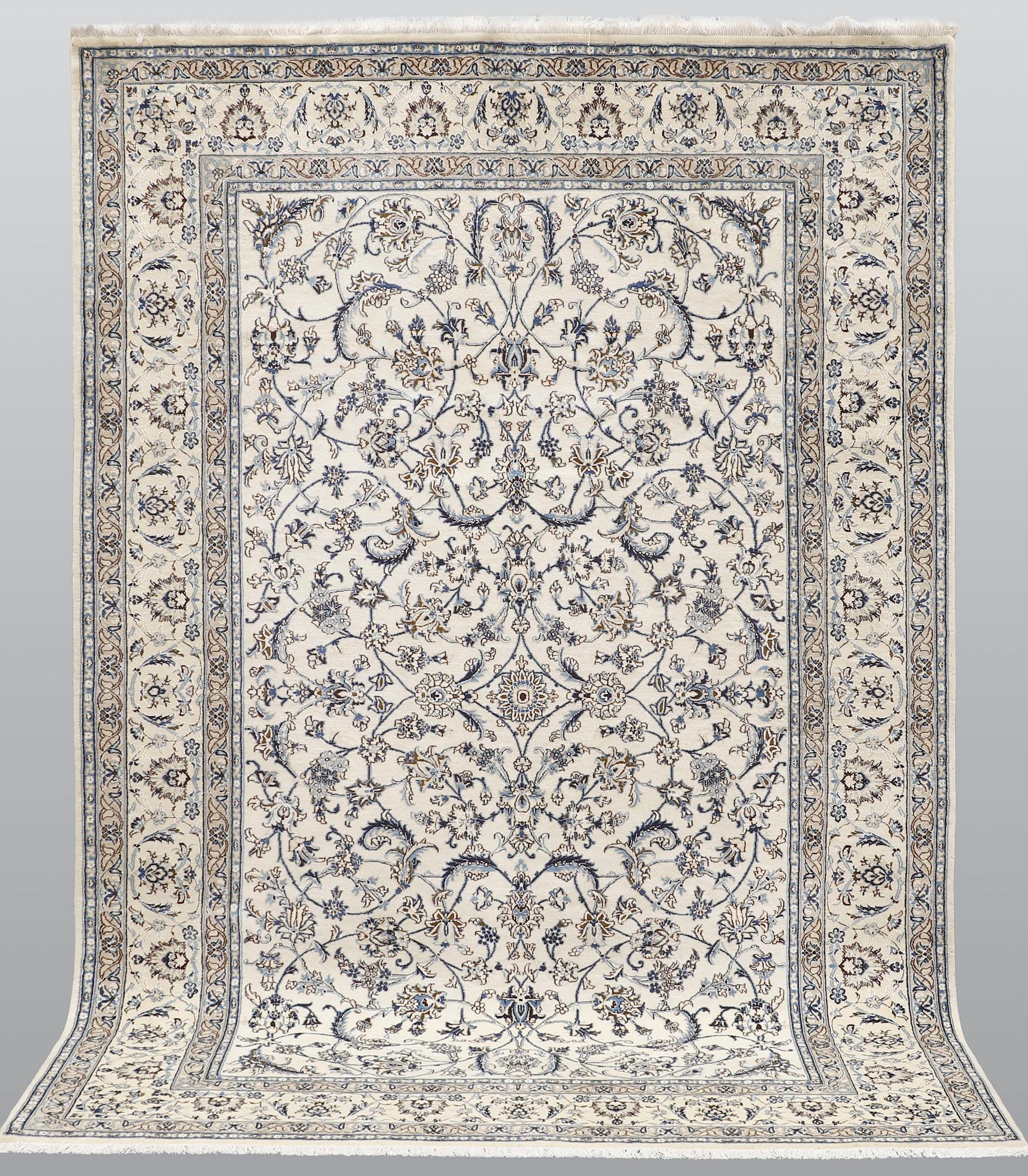 A part silk Nain, so called 9 LAA, carpet, ca 300 x 198 cm.