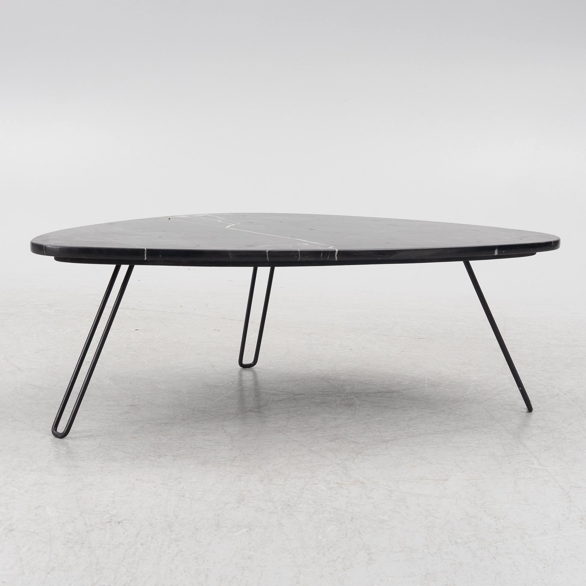 A contemporary coffee table.