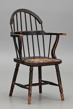 KARMSTOL, gustavianskt  provinsarbete, sk Medevistol, omkring 1800.