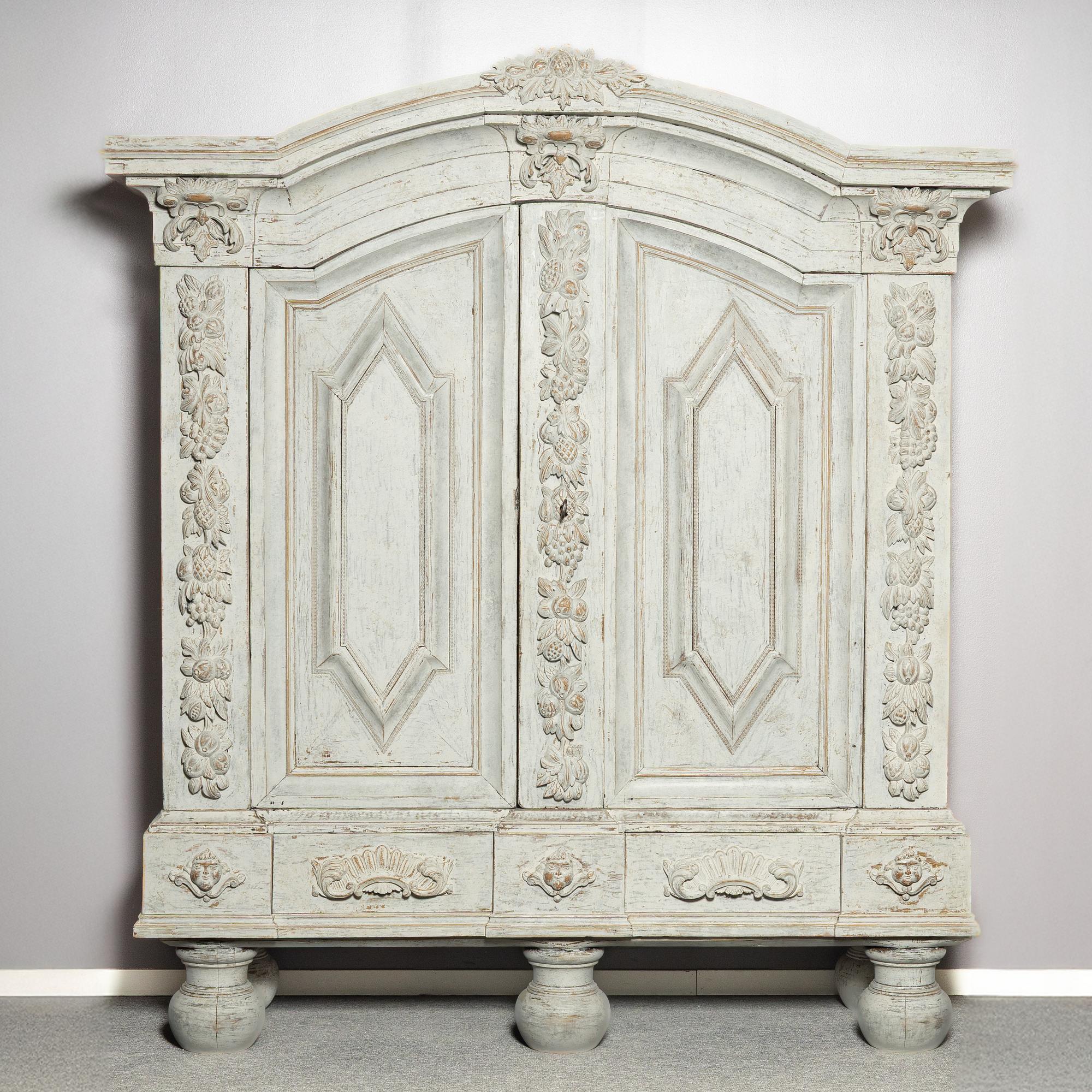 A Baroque cabinet, 18th century.